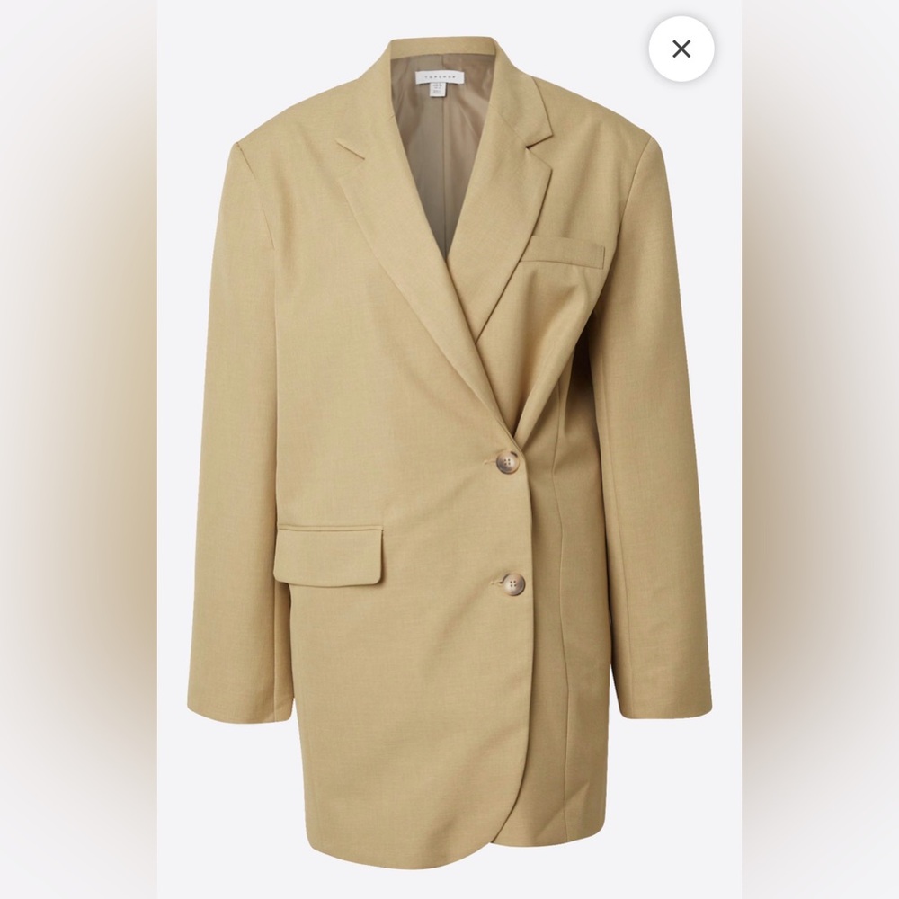 Topshop - Tan Blazer with Button Closure